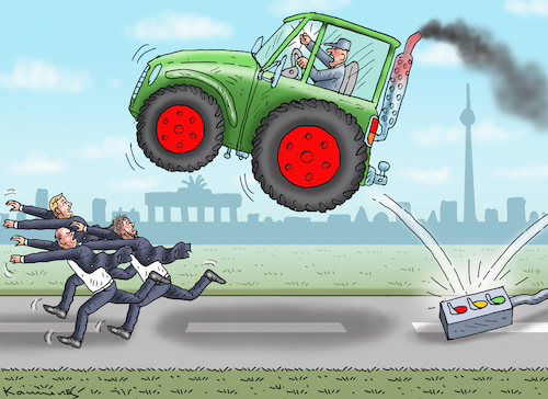 Cartoon: AMPEL HAT BESUCH (medium) by marian kamensky tagged ampelhaushaltsstreitbeilegung,ampelhaushaltsstreitbeilegung