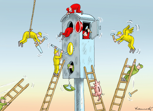 Cartoon: AMPELHAMPELMÄNNCHEN (medium) by marian kamensky tagged tv,triell,laschet,baerbock,scholz,laschets,ampelphobie,merkel,habeck,zukunftsteam,tv,triell,laschet,baerbock,scholz,laschets,ampelphobie,merkel,habeck,zukunftsteam