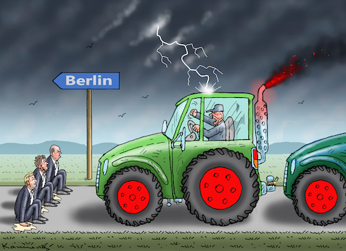 Cartoon: AMPELKLEBER (medium) by marian kamensky tagged bauernaufstand,ampel,afd,gauland,bauernaufstand,ampel,afd,gauland