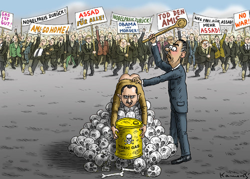 Cartoon: Anti USA Demo (medium) by marian kamensky tagged invasion,obama,waffen,chemische,waffentransporte,weltgemeinschaft,assad,krieg,syrien,syrien,krieg,assad,weltgemeinschaft,waffentransporte,chemische,waffen,obama,invasion