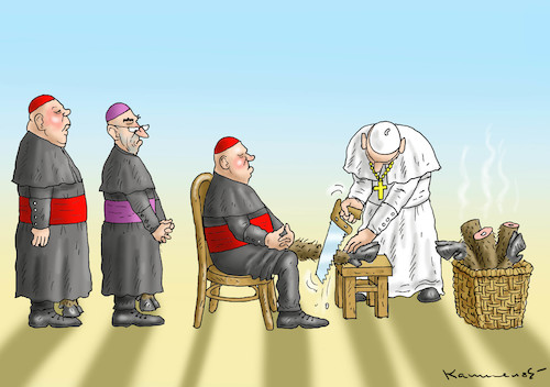 Cartoon: ANTIMISSBRAUCHSMAßNAHME (medium) by marian kamensky tagged franziskus,papst,kindermissbrauch,antimissbrauchskonferenz,vatikan,auftragsmörder,franziskus,papst,kindermissbrauch,antimissbrauchskonferenz,vatikan,auftragsmörder