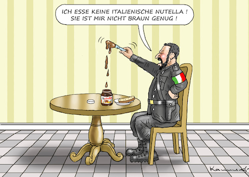 Cartoon: ANTINUTELLA SALVINI (medium) by marian kamensky tagged merkel,seehofer,unionskrise,csu,cdu,flüchtlinge,kontrollzentren,für,salvini,defizit,plastiktütenverbot,merkel,seehofer,unionskrise,csu,cdu,flüchtlinge,kontrollzentren,für,salvini,defizit,plastiktütenverbot