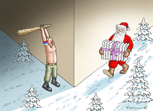 Cartoon: ANTIRADIATOR (medium) by marian kamensky tagged faschistischer,weihnachtsterror,putin,ukraine,energieterror,faschistischer,weihnachtsterror,putin,ukraine,energieterror