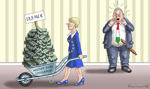 Cartoon: ARMER NATIONALIST ORBAN (medium) by marian kamensky tagged armer,nationalist,orban,armer,nationalist,orban