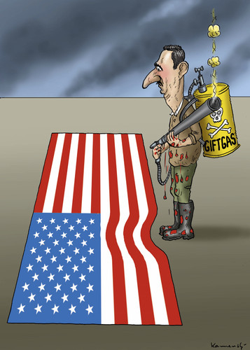 Cartoon: Assads rote Linien (medium) by marian kamensky tagged assad,regime,syrien,bürgerkrieg,obamas,rote,linie,assad,regime,syrien,bürgerkrieg,obamas,rote,linie
