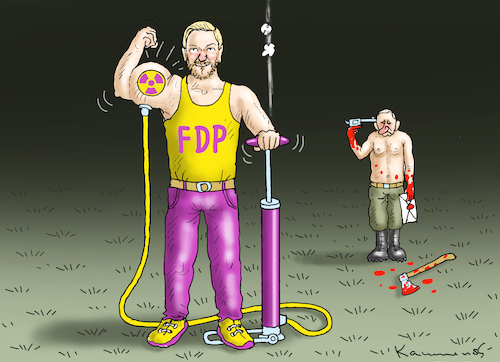 Cartoon: ATOMBOY LINDNER (medium) by marian kamensky tagged atomboy,lindner,fdp,atomboy,lindner,fdp