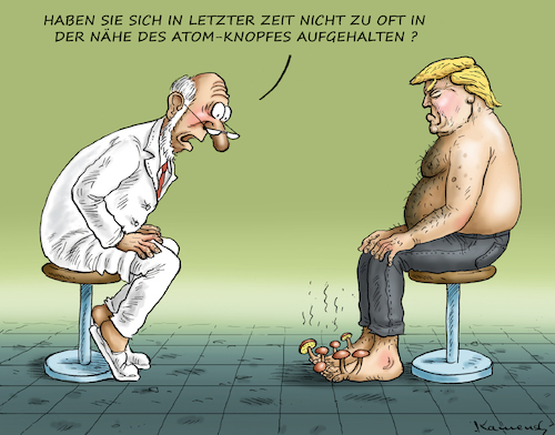 Cartoon: ATOMKNOPFALLERGIE (medium) by marian kamensky tagged obama,trump,präsidentenwahlen,usa,baba,vanga,republikaner,inauguration,demokraten,wikileaks,faschismus,obama,trump,präsidentenwahlen,usa,baba,vanga,republikaner,inauguration,demokraten,wikileaks,faschismus