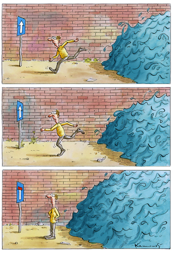 Auf der Flucht vor der Welle Auf der Flucht vor der Welle