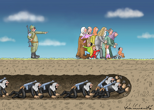 Cartoon: AUSTREIBUNG (medium) by marian kamensky tagged hamas,greift,israel,an,hamas,greift,israel,an