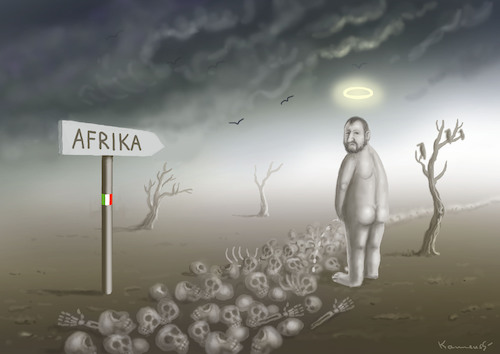 Cartoon: BENITO SALVINI LIEBT AFRIKA (medium) by marian kamensky tagged merkel,seehofer,unionskrise,csu,cdu,flüchtlinge,kontrollzentren,für,salvini,defizit,plastiktütenverbot,merkel,seehofer,unionskrise,csu,cdu,flüchtlinge,kontrollzentren,für,salvini,defizit,plastiktütenverbot