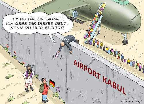 Cartoon: BESTECHUNG DER ORTSKRÄFTE (medium) by marian kamensky tagged vormarsch,evakuation,der,taliban,bekommt,kein,geld,xi,jinping,in,kabul,vormarsch,evakuation,der,taliban,bekommt,kein,geld,xi,jinping,in,kabul