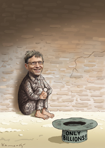 Cartoon: Bill Gates (medium) by marian kamensky tagged humor