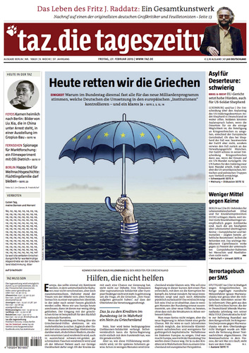 BIN HEUTE AUF DEM TAZ COVER BIN HEUTE AUF DEM TAZ COVER