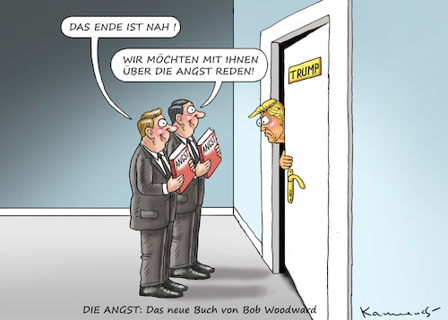 Cartoon: Bob Woodwards Buch ANGST (medium) by marian kamensky tagged obama,trump,präsidentenwahlen,usa,baba,vanga,republikaner,inauguration,demokraten,wikileaks,faschismus,manafort,cohen,bob,woodwards,buch,angst,obama,trump,präsidentenwahlen,usa,baba,vanga,republikaner,inauguration,demokraten,wikileaks,faschismus,manafort,cohen,bob,woodwards,buch,angst