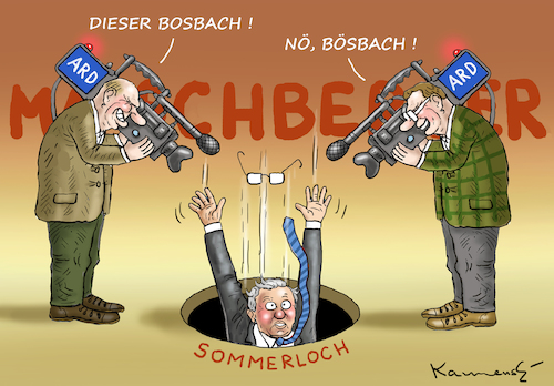 Cartoon: BÖSBACH BEI MAISCHBERGER (medium) by marian kamensky tagged bosbach,bei,maischberger,bosbach,bei,maischberger