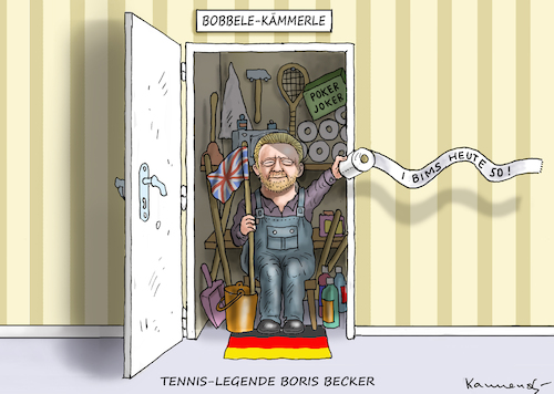 Cartoon: BORIS BECKER IST 50 (medium) by marian kamensky tagged boris,becker,tennis,legende,boris,becker,tennis,legende