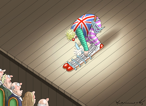 Cartoon: BORIS WILL BLEIBEN (medium) by marian kamensky tagged curevac,testzentren,corona,impfung,pandemie,booster,omikron,boris,johnson,impfpflicht,curevac,testzentren,corona,impfung,pandemie,booster,omikron,boris,johnson,impfpflicht