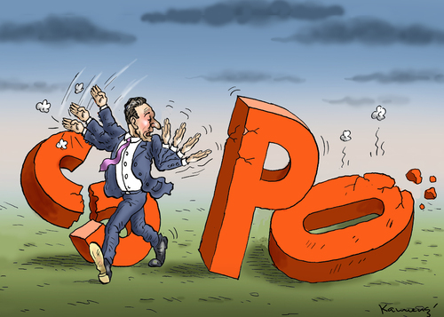 Cartoon: BRAUNE ATTACKE IN ÖSTERREICH (medium) by marian kamensky tagged spö,fpö,österreich,rotbraune,koalition,burgenland,strache,spö,fpö,österreich,rotbraune,koalition,burgenland,strache