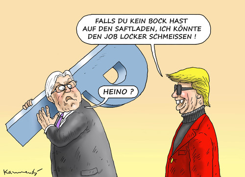 Cartoon: Bundespräsidentenwahl (medium) by marian kamensky tagged bundespräsidentenwahl,steinmeier,heino,bundespräsidentenwahl,steinmeier,heino