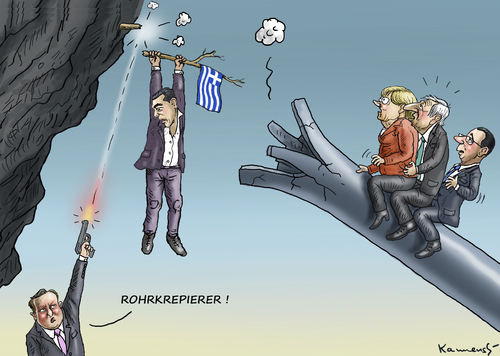 Cartoon: Cameron zahlt kein Cent (medium) by marian kamensky tagged alexis,tsipras,griechenland,rettungsschirm,eu,referendum,griechowestern,alexis,tsipras,griechenland,rettungsschirm,eu,referendum,griechowestern