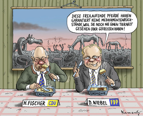 CDU FDP Pferde Lasagne CDU FDP Pferde Lasagne