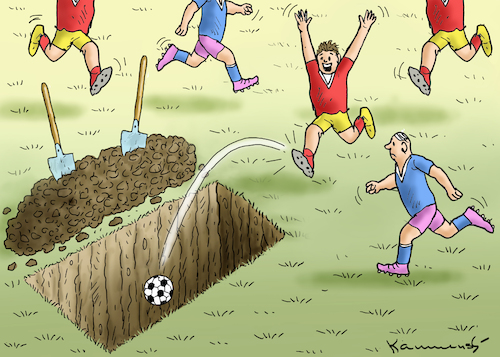 Cartoon: CORONA-FUSSBALL (medium) by marian kamensky tagged coronavirus,epidemie,gesundheit,panik,stillegung,trump,pandemie,coronavirus,epidemie,gesundheit,panik,stillegung,trump,pandemie