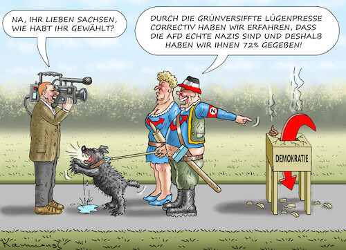 Cartoon: DANKE CORRECTIV! (medium) by marian kamensky tagged afd,verbotsverfahren,scholz,remigration,merz,cdu,correctiv,afd,verbotsverfahren,scholz,remigration,merz,cdu,correctiv