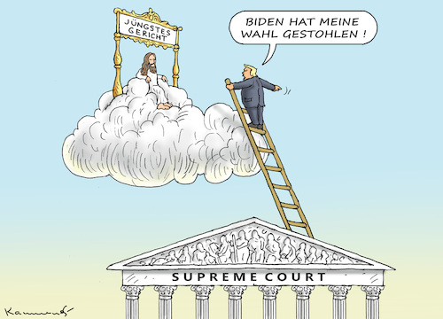 Cartoon: DAS ALLERLETZTE GERICHT (medium) by marian kamensky tagged us,wahlen,joe,biden,trump,corona,bob,woodward,harris,pence,us,wahlen,joe,biden,trump,corona,bob,woodward,harris,pence