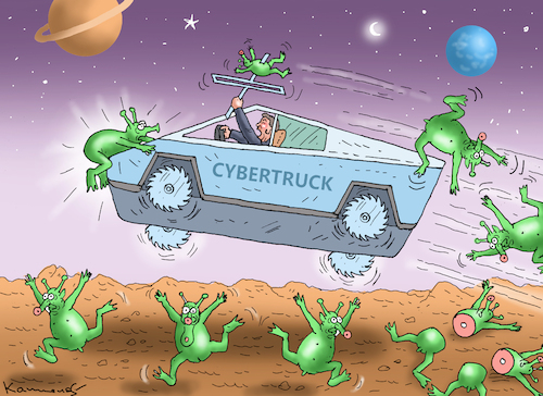 Cartoon: DAS HÄSSLICHSTE AUTO CYBERTRUCK (medium) by marian kamensky tagged hamas,greift,israel,an,hilfsbereiter,elon,musk,cybertruck,tesla,hamas,greift,israel,an,hilfsbereiter,elon,musk,cybertruck,tesla