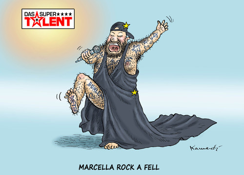 Cartoon: DAS SUPERTALENT (medium) by marian kamensky tagged das,supertalent,rtl,castingshow,das,supertalent,rtl,castingshow