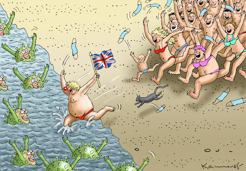 Cartoon: DELTA CLOWN BORIS (medium) by marian kamensky tagged delta,clown,boris,delta,clown,boris