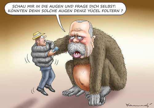 Cartoon: DENIZ YÜCEL UND ERDOGAN (medium) by marian kamensky tagged erdogan,besucht,deutschland,böhmermann,özil,deniz,yücel,erdogan,besucht,deutschland,böhmermann,özil,deniz,yücel