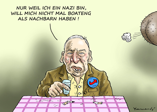 Cartoon: DER ARME GAULAND (medium) by marian kamensky tagged boateng,gauland,afd,nazis,rassismus,boateng,gauland,afd,nazis,rassismus