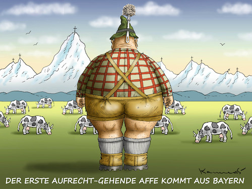 DER AUFRECHT GEHENDE AFFE