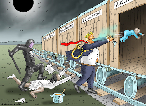 Cartoon: DER GLÜCKLICHTSE KAISER DER WELT (medium) by marian kamensky tagged musk,trump,zuckerberg,bezos,felon,and,elon,in,panama,zölle,diktator,selenskyj,putin,ukraine,usa,tesla,los,angeles,deportationen,doge,der,musk,trump,zuckerberg,bezos,felon,and,elon,in,panama,zölle,diktator,selenskyj,putin,ukraine,usa,tesla,los,angeles,deportationen,doge