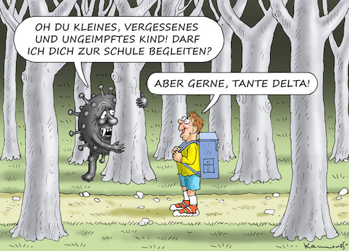 Cartoon: DER HERBST NAHT (medium) by marian kamensky tagged delta,abmachung,spahn,lockdown,kinder,schulen,delta,abmachung,spahn,lockdown,kinder,schulen