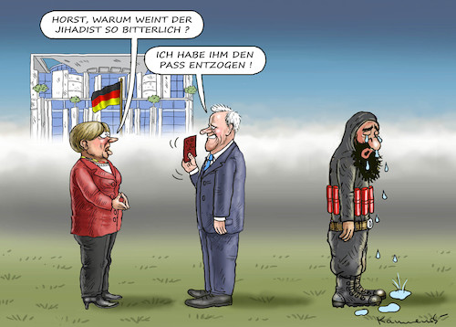 Cartoon: DER KÜMMERER HORST (medium) by marian kamensky tagged groko,seehofer,islam,gehört,nicht,zu,deutschland,merkel,groko,seehofer,islam,gehört,nicht,zu,deutschland,merkel