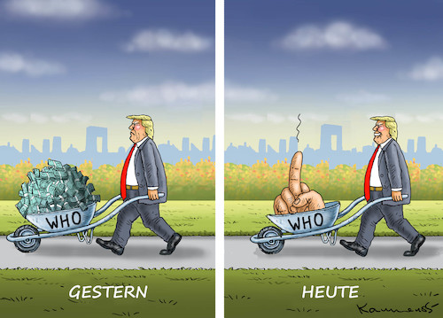 Cartoon: DER MACHER TRUMP (medium) by marian kamensky tagged coronavirus,epidemie,gesundheit,panik,stillegung,trump,pandemie,coronavirus,epidemie,gesundheit,panik,stillegung,trump,pandemie