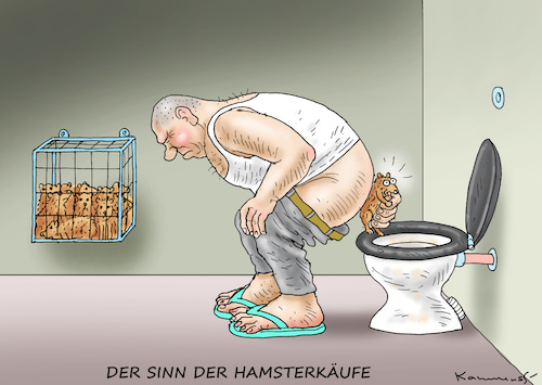 Cartoon: DER SINN DER HAMSTERKÄUFE (medium) by marian kamensky tagged coronavirus,epidemie,gesundheit,panik,stillegung,trump,pandemie,der,coronavirus,epidemie,gesundheit,panik,stillegung,trump,pandemie