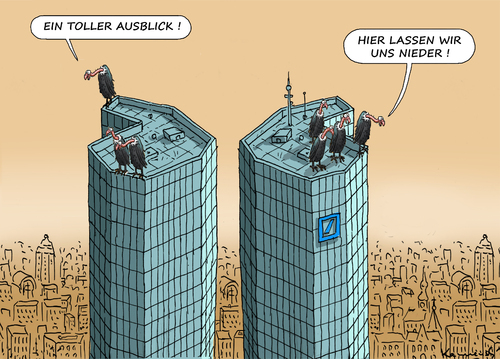 Cartoon: DEUTSCHE BANKGEIER (medium) by marian kamensky tagged deutsche,bank,deutsche,bank