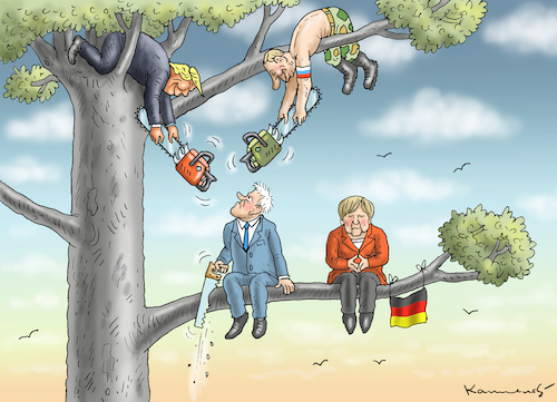 Cartoon: DEUTSCHLAND WACH ENDLICH AUF ! (medium) by marian kamensky tagged merkel,seehofer,unionskrise,csu,cdu,flüchtlinge,merkel,seehofer,unionskrise,csu,cdu,flüchtlinge