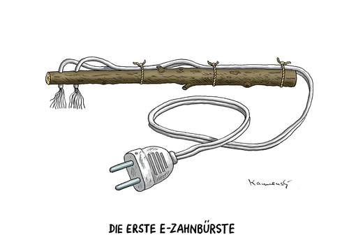 Cartoon: Die allererste E Zahnbürste (medium) by marian kamensky tagged zahnbürste,zahnärzte,dr,best,rechtsradikalismus,zahnbürste,zahnärzte,dr,best,rechtsradikalismus