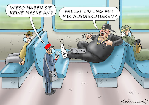 Cartoon: DIE BAHN GREIFT HART DURCH (medium) by marian kamensky tagged coronavirus,epidemie,gesundheit,panik,stillegung,george,floyd,twittertrump,pandemie,coronavirus,epidemie,gesundheit,panik,stillegung,george,floyd,twittertrump,pandemie