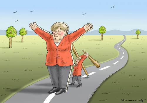 Cartoon: DIE NEUE MERKEL (medium) by marian kamensky tagged merkel,seehofer,unionskrise,csu,cdu,flüchtlinge,merkel,seehofer,unionskrise,csu,cdu,flüchtlinge