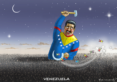 Cartoon: DIKTATOR MADURO (medium) by marian kamensky tagged diktator,maduro,venezuela,kommunismus,diktator,maduro,venezuela,kommunismus