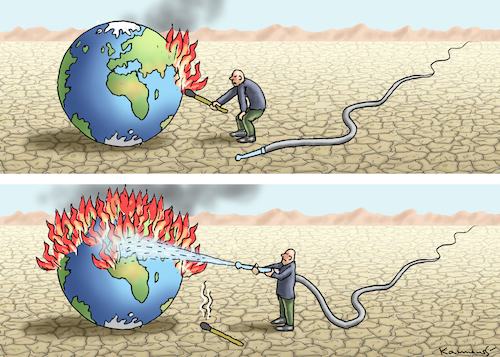 Cartoon: DUMMER MENSCH (medium) by marian kamensky tagged mittelmeer,urlaub,waldbrände,türkei,griechenland,mittelmeer,urlaub,waldbrände,türkei,griechenland