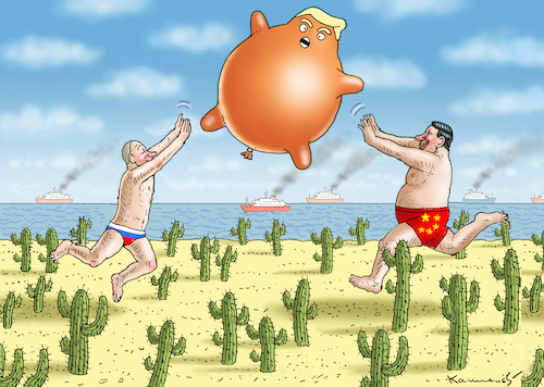 Cartoon: EASY GAME (medium) by marian kamensky tagged musk,trump,zuckerberg,bezos,felon,and,elon,in,panama,zölle,diktator,selenskyj,putin,ukraine,usa,china,handelskrieg,musk,trump,zuckerberg,bezos,felon,and,elon,in,panama,zölle,diktator,selenskyj,putin,ukraine,usa,china,handelskrieg