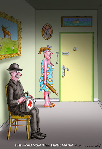 Cartoon: EHEFRAU VON TILL LINDEMANN (medium) by marian kamensky tagged ehefrau,von,till,lindemann,ehefrau,von,till,lindemann