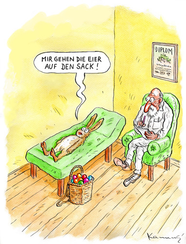 Cartoon: Eier auf den Sack (medium) by marian kamensky tagged eier,hasen,ostern,humor,feiertage,feiertage,eier,hasen,ostern,osterhase