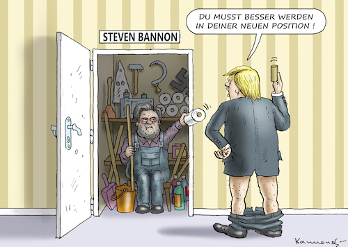 Cartoon: EIN NEUER JOB FÜR BANNON (medium) by marian kamensky tagged obama,trump,präsidentenwahlen,usa,baba,vanga,republikaner,inauguration,demokraten,kongressrede,bannon,wikileaks,faschismus,obama,trump,präsidentenwahlen,usa,baba,vanga,republikaner,inauguration,demokraten,kongressrede,bannon,wikileaks,faschismus